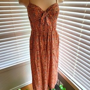 A.U.W Orange above the ankle jumper size m flower